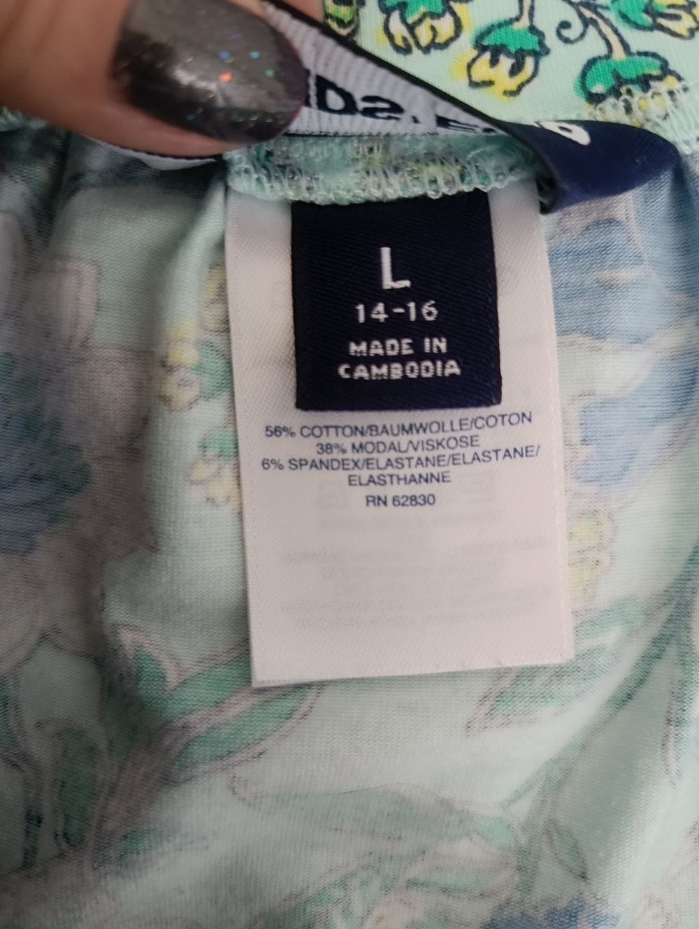 L🍀Blue Floral Tiered Maxi Skirt - Picture 8 of 8